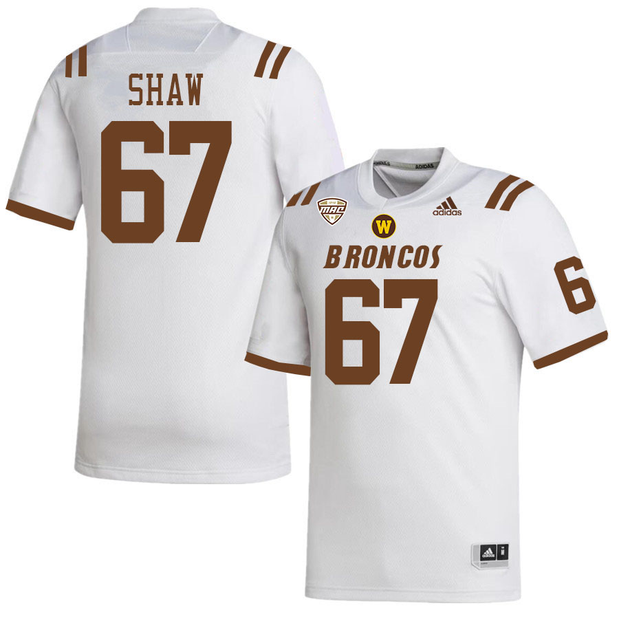 #67 Trevor Shaw Western Michigan Broncos College Football Jerseys Stitched-White